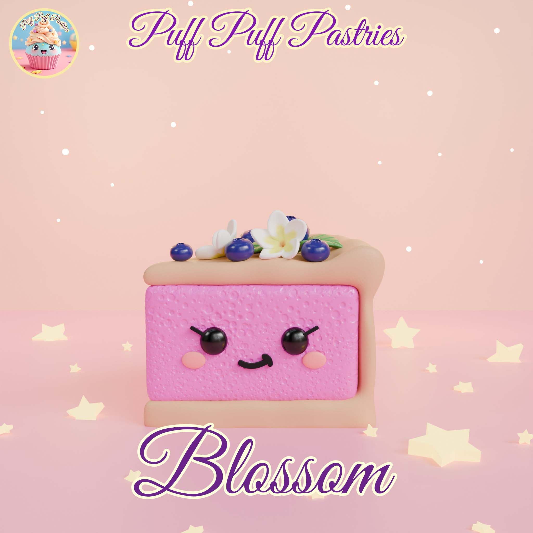 Kawaii Triangle cake Blossom